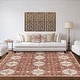 preview thumbnail 142 of 173, Gertmenian Crystal Print Soft Flat Pile Polyester Slip Resistant Washable Indoor Printed Area Rug Collection