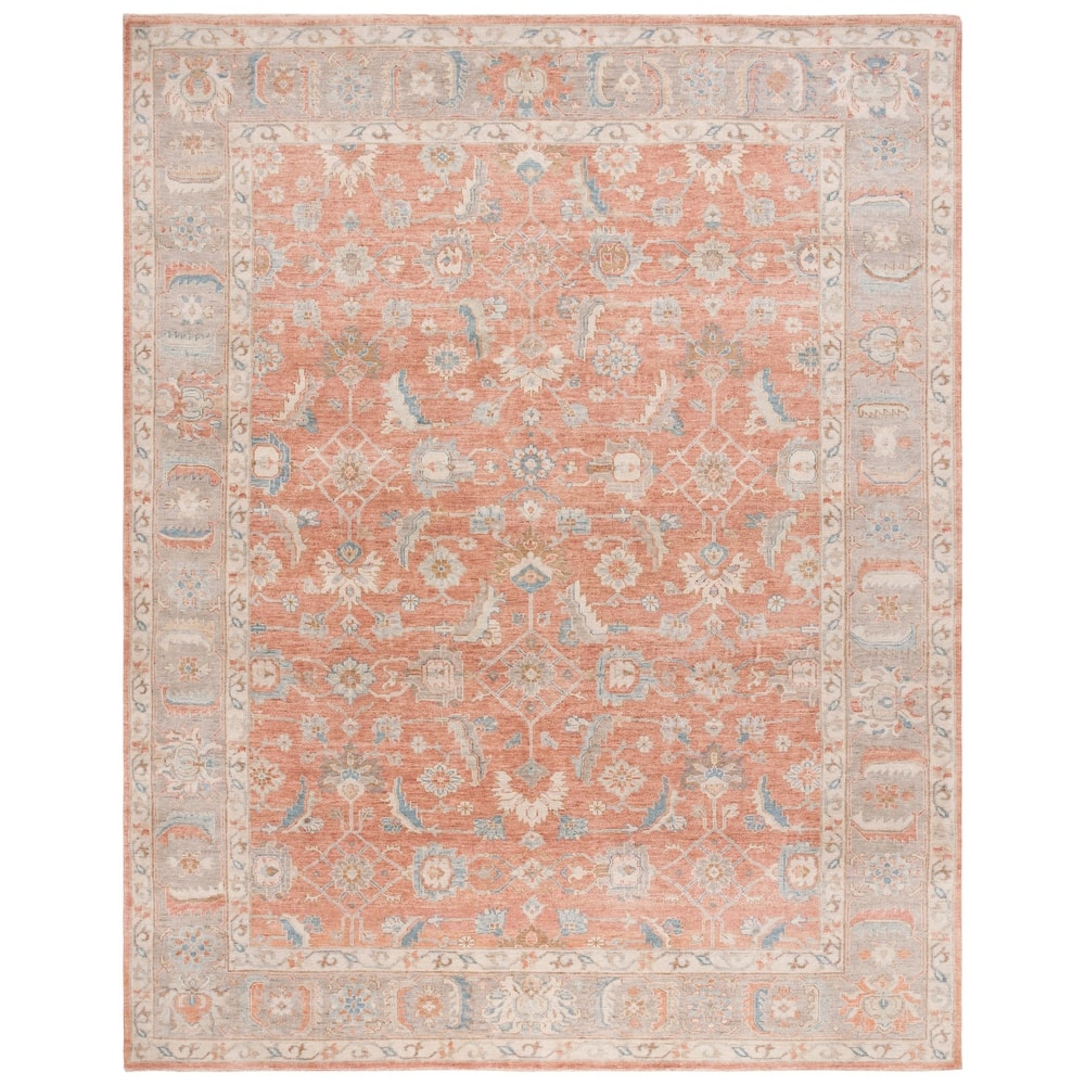 SAFAVIEH Couture Hand-Knotted Oushak Treacy Traditional Wool Rug