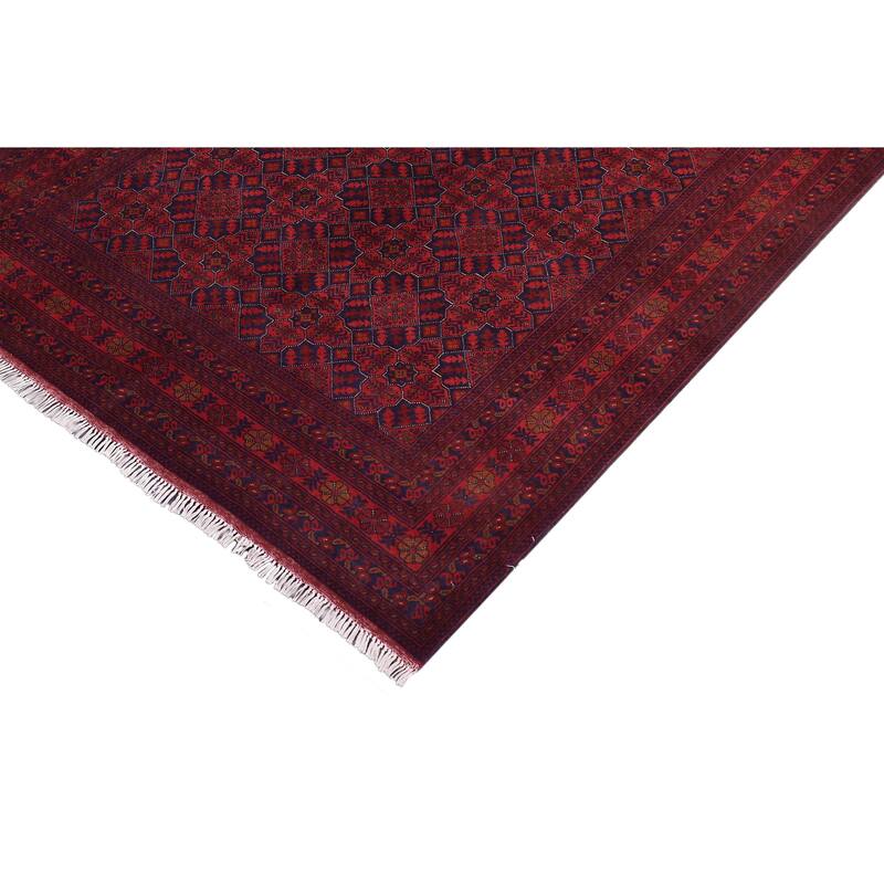 Tribal Biljik Khal Mohammadi Grant Red/Blue Rug - 5'8'' x 7'7''
