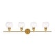 preview thumbnail 13 of 11, Elegant Lighting Collier 4 Light 38" Wide Bathroom Vanity Light with