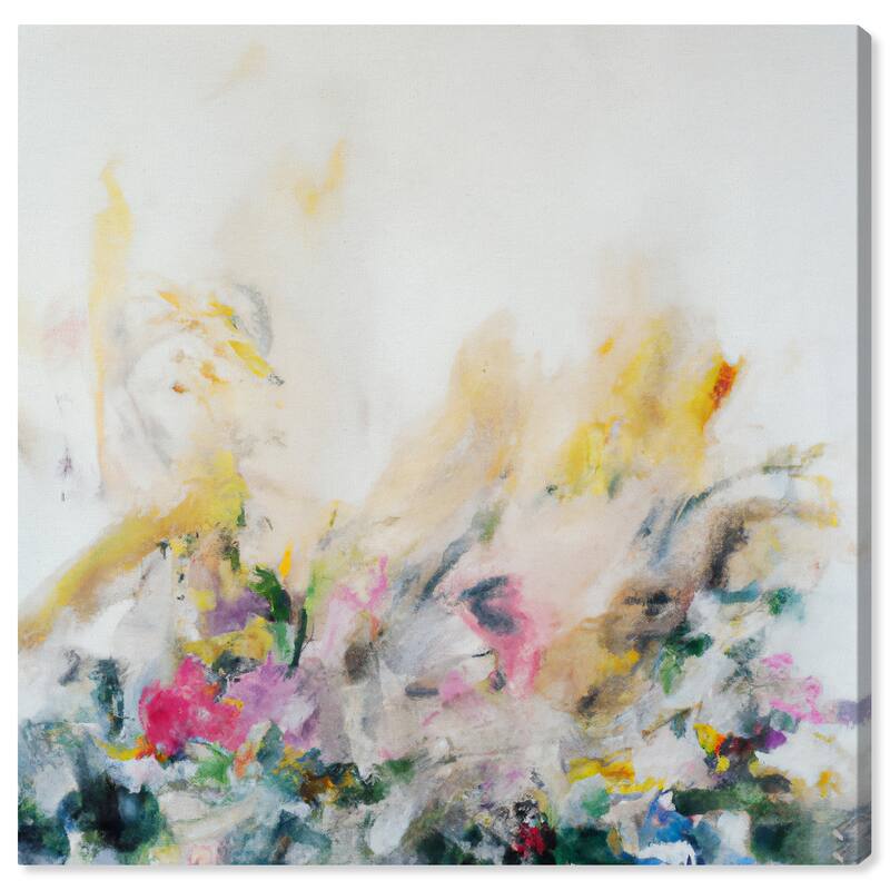 Wynwood Studio Canvas Abstract Blurred Happiness Yellow and Dark Yellow Modern & Contemporary Wall Art Canvas Print