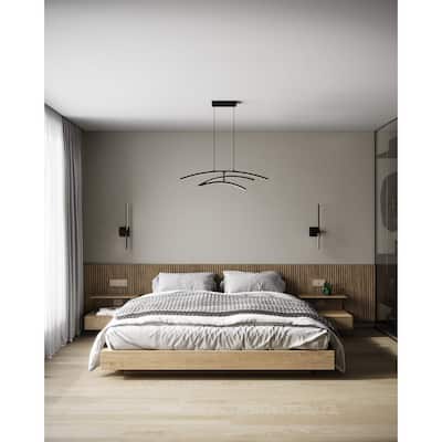 Sway 36 Inch 5CCT 3 Light Curved Pendant - 36 Inch