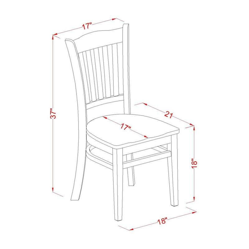 East West Furniture 5 Piece Dinette Set- a Round Kitchen Table with Pedestal and 4 Dining Chairs(Finish Options)