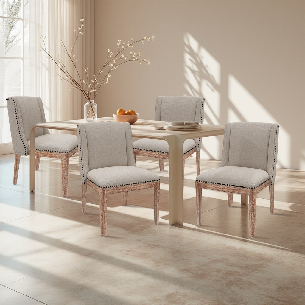 Vintage-Inspired Kitchen Chairs with Curved Backrest Tapered Metal Legs for Dining Room Decor