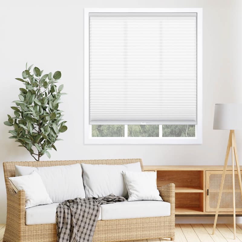 64-inch White Light-filtering Cordless Cellular Shade