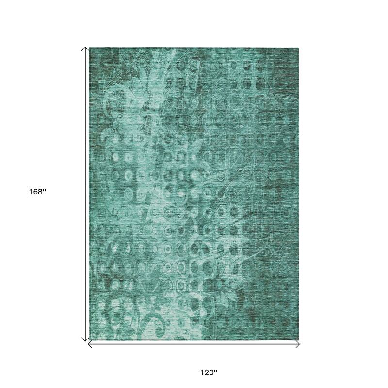 HomeRoots Ikat Transitional Rectangle Outdoor Rug