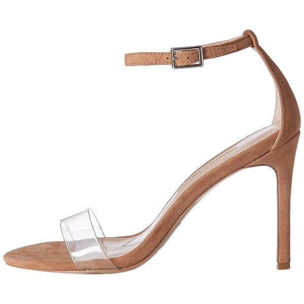 faux fur open toe heels