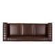preview thumbnail 21 of 38, Drury Channel Stitch Faux Leather Sofa with Nailhead Trim by Christopher Knight Home - 83.00" L x 32.50" W x 27.00" H