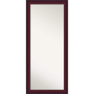 Canterbury Cherry Non-Beveled Wood Framed Full-Length Floor Leaner Mirror - Canterbury Cherry - Glass Size 24x60