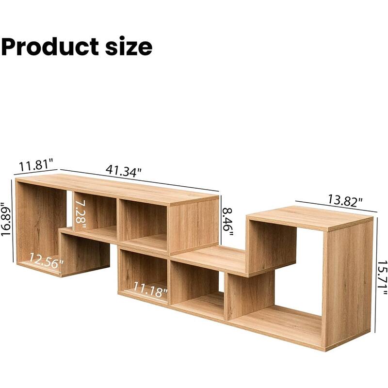 Mieres Modern Entertainment Center with Open Storage Shelves, TV Console Stand - n/a