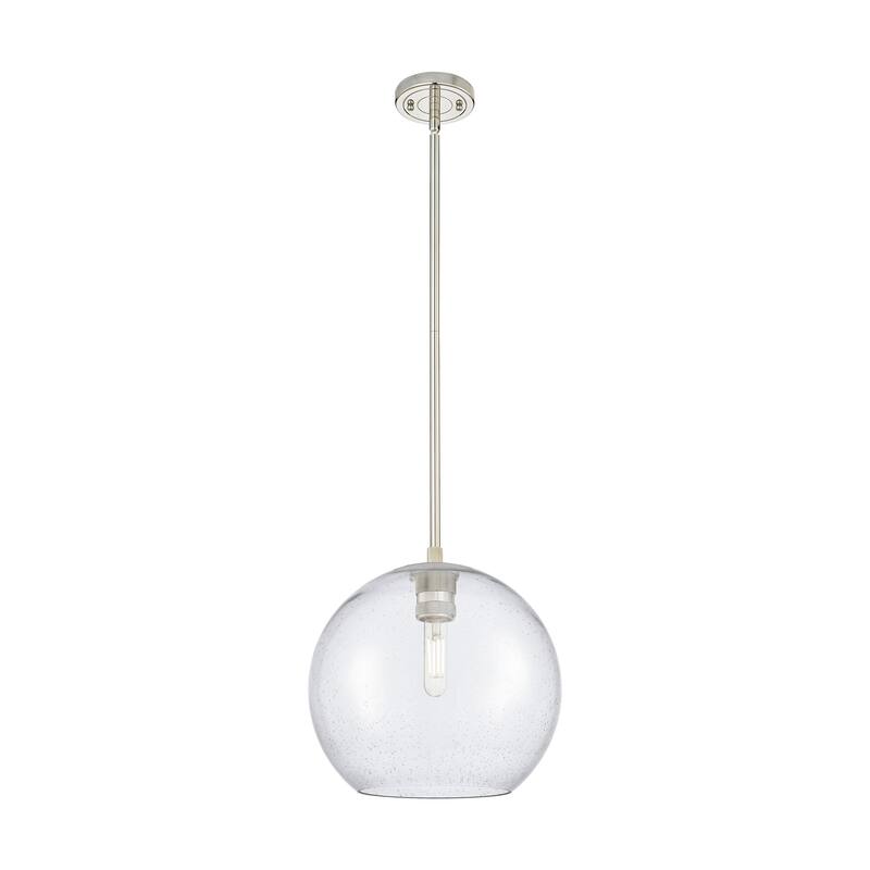 Innovations Lighting Downtown Urban - Crown Point - 1 Light 10" Athens Stem Hung Pendant - Polished Nickel/Seedy