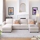 preview thumbnail 16 of 26, 3 Pieces U shaped Sofa with Removable Ottomans Beige