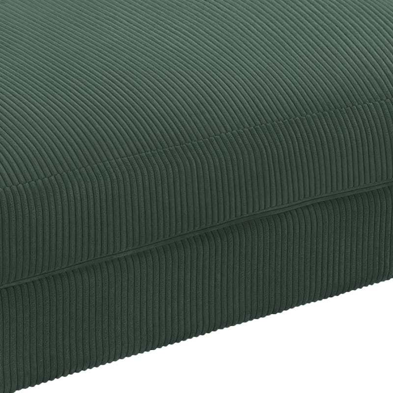 Modern 43'' Corduroy Comfy Sectional Chaise Lounge with Pillow