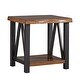 preview thumbnail 5 of 15, Banyan Live Edge Wood and Metal Accent Tables by iNSPIRE Q Artisan