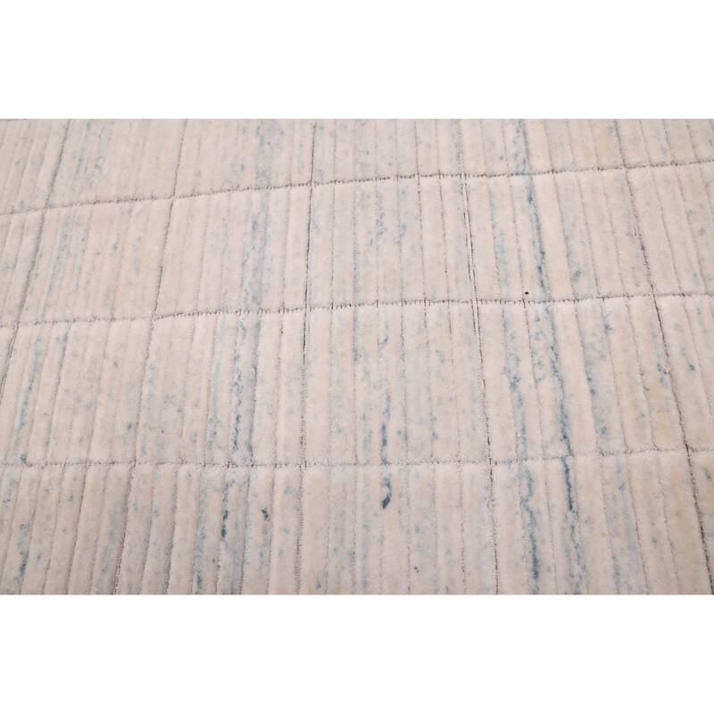 ECARPETGALLERY Hand-knotted Looma Light Blue Wool Rug - 8'3 x 9'5