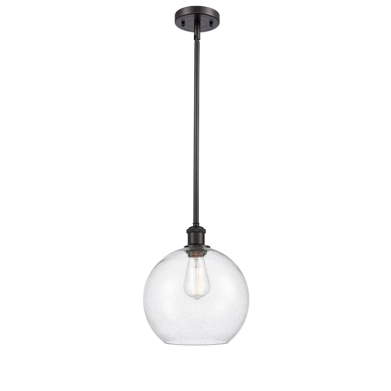 Innovations Lighting Large Athens 10" Wide Mini Pendant - Oil Rubbed Bronze / Seedy