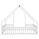 preview thumbnail 26 of 49, Full Floor House Bed with Fence,Guardrails