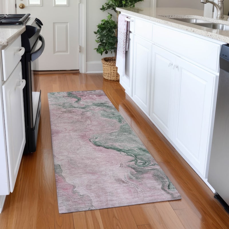 Premium Washable Super Soft Modern Mayfield Rug - Blush - 2'3" x 7'6"
