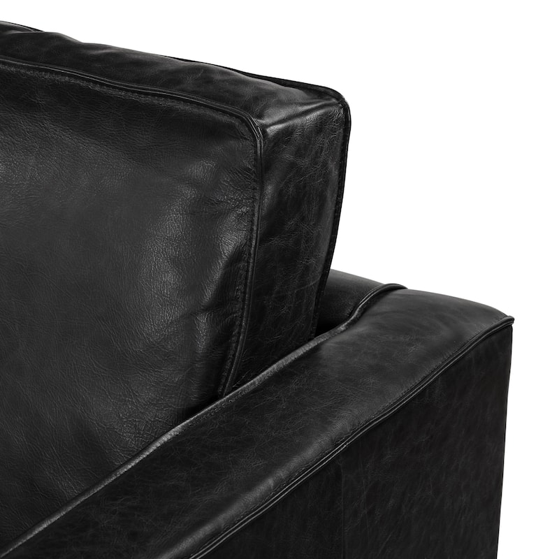 Poly & Bark Mateo Lounge Chair - Full Grain Genuine Italian Leather