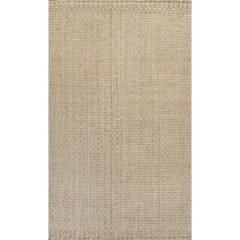 JONATHAN Y Hiro Hand Woven Boucle Chunky Jute Area Rug - 8 X 10 - Ivory