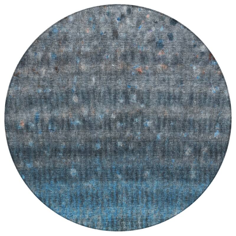 Machine Washable Indoor/ Outdoor Abstract Ombre Chantille Rug