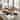 Solara 7 Piece Wood Dining Set with Vegan Leather Armchairs