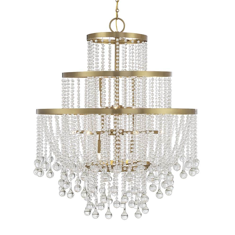 Savoy House 1-1868-15 Luna 15 Light 45" Wide Crystal Waterfall
