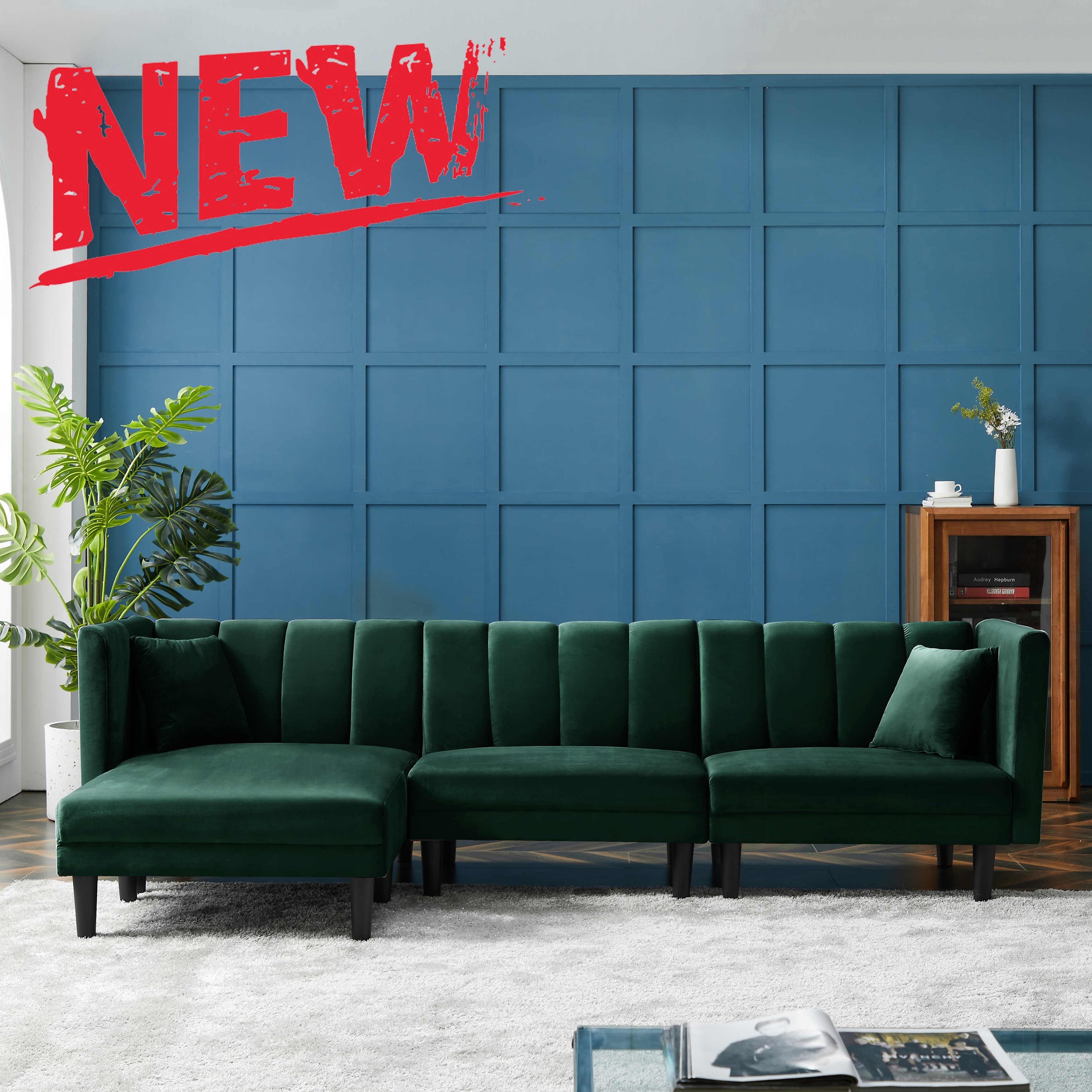 Walnew modern split store back sofa bed