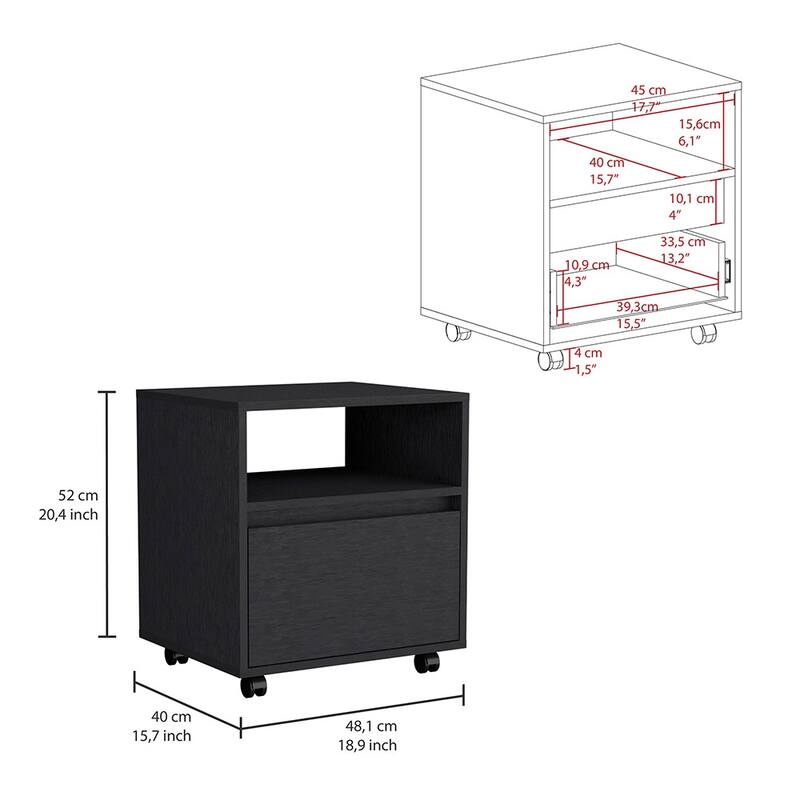 Modern Style Bedroom Nightstand With One Drawer