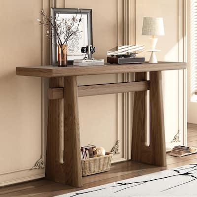 Elegant Console Table with Geometric Silhouette for Living Room Entryway or Hallway Decorative Use