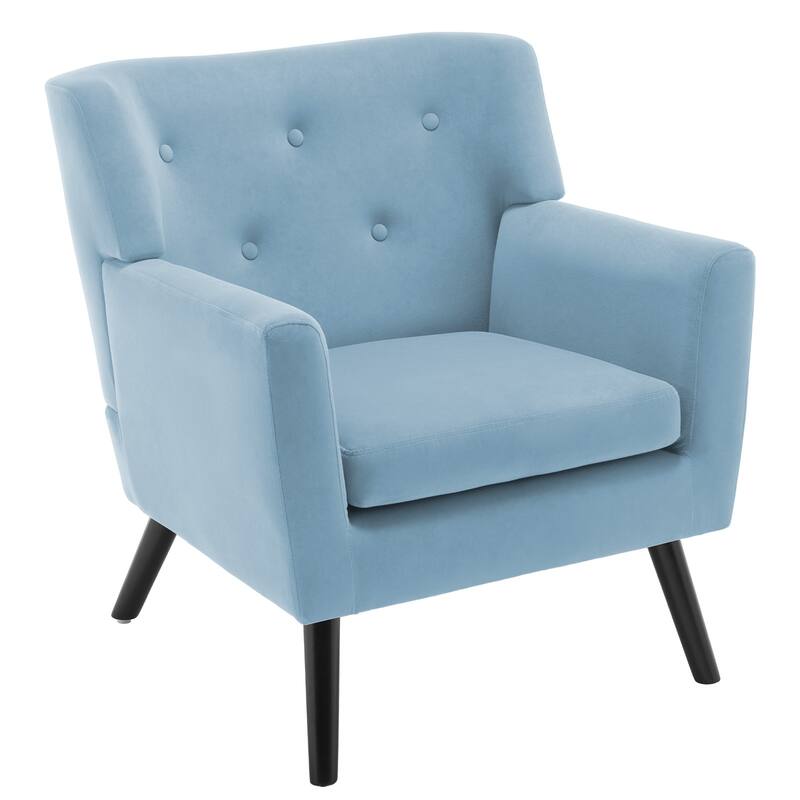Velvet Upholstered Armchair Tufted Accent Chair, Set of 2 - 30.71"H x 28.35" W x 27.56"D