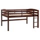 preview thumbnail 28 of 27, Walker Edison Solid Wood Twin Size Low Loft Bed with Ladder