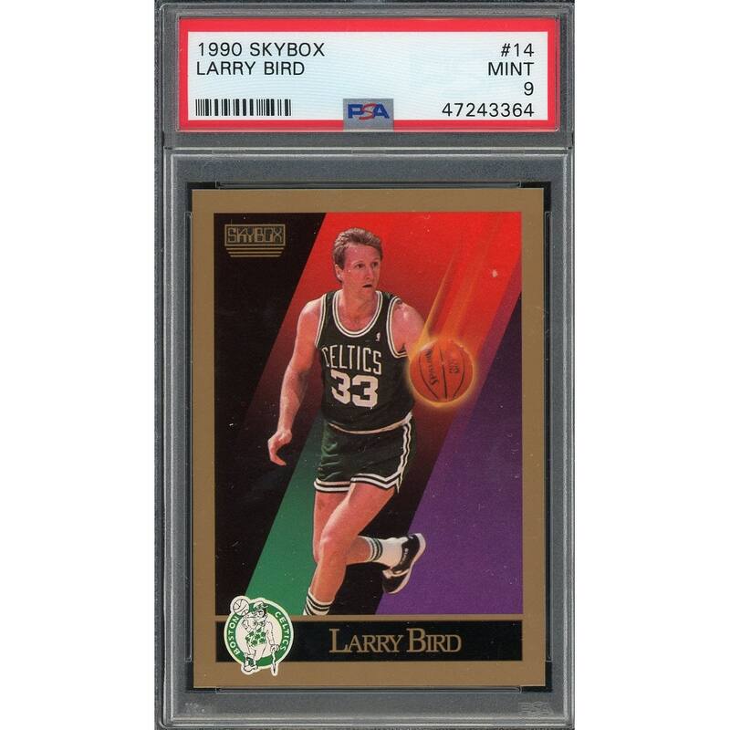 Larry Bird 1990 Skybox Basketball Card #14 Graded PSA 9 MINT - 8'6" x 11'6"