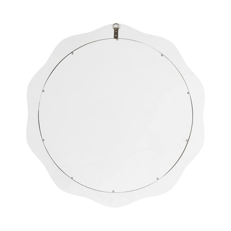 Kate and Laurel Wavern Round Wavy Mirror - 29x29