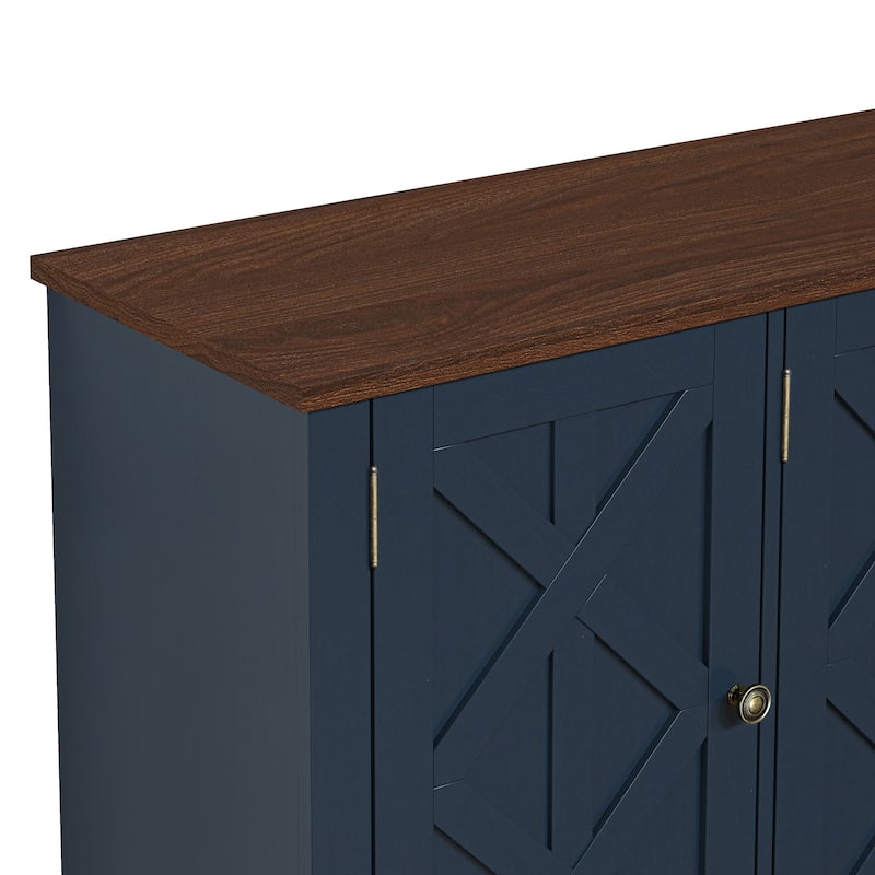 48 in. Rustic Natural Wood TV Stand - Up to 55 in. TVs
