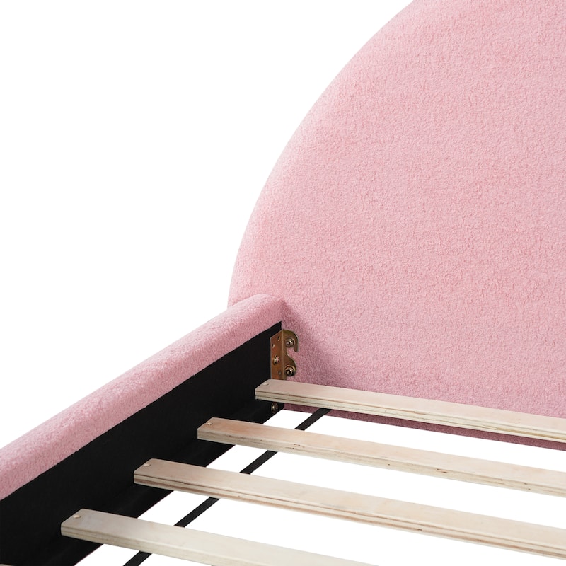 Christopher Knight Home - Rosalie Modern Upholstered Bed Frame with Curved Headboard