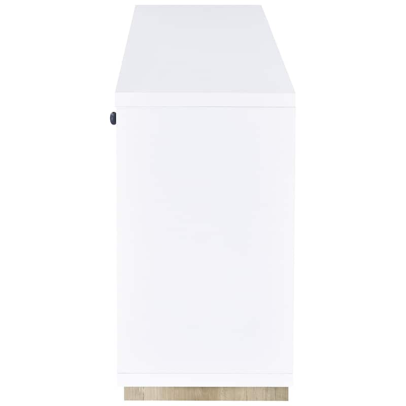 Dalton 2-Door Storage Credenza White And Distressed Pine
