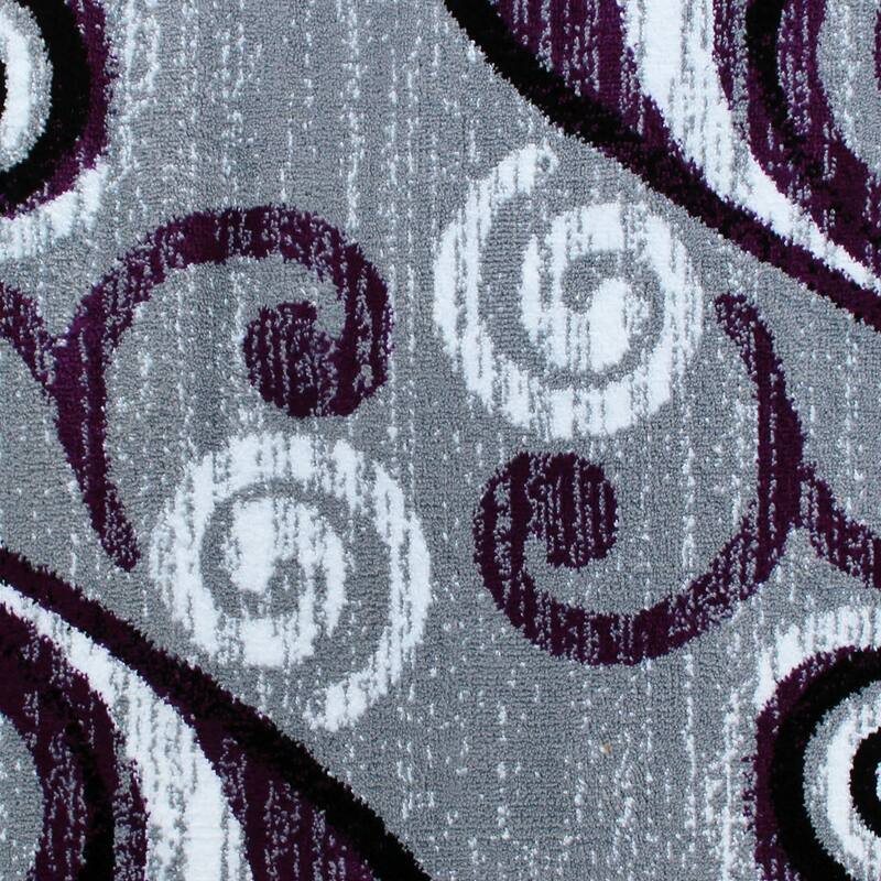 Modern Distressed Swirl Abstract Style Indoor Area Rug