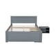 preview thumbnail 6 of 25, Full Size Platform Bed With Drawer And Two Shelves, Easy to Assemble, No Box Spring Required