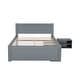 preview thumbnail 15 of 16, Full Size Platform Bed with Drawer And 2 Shelves, White