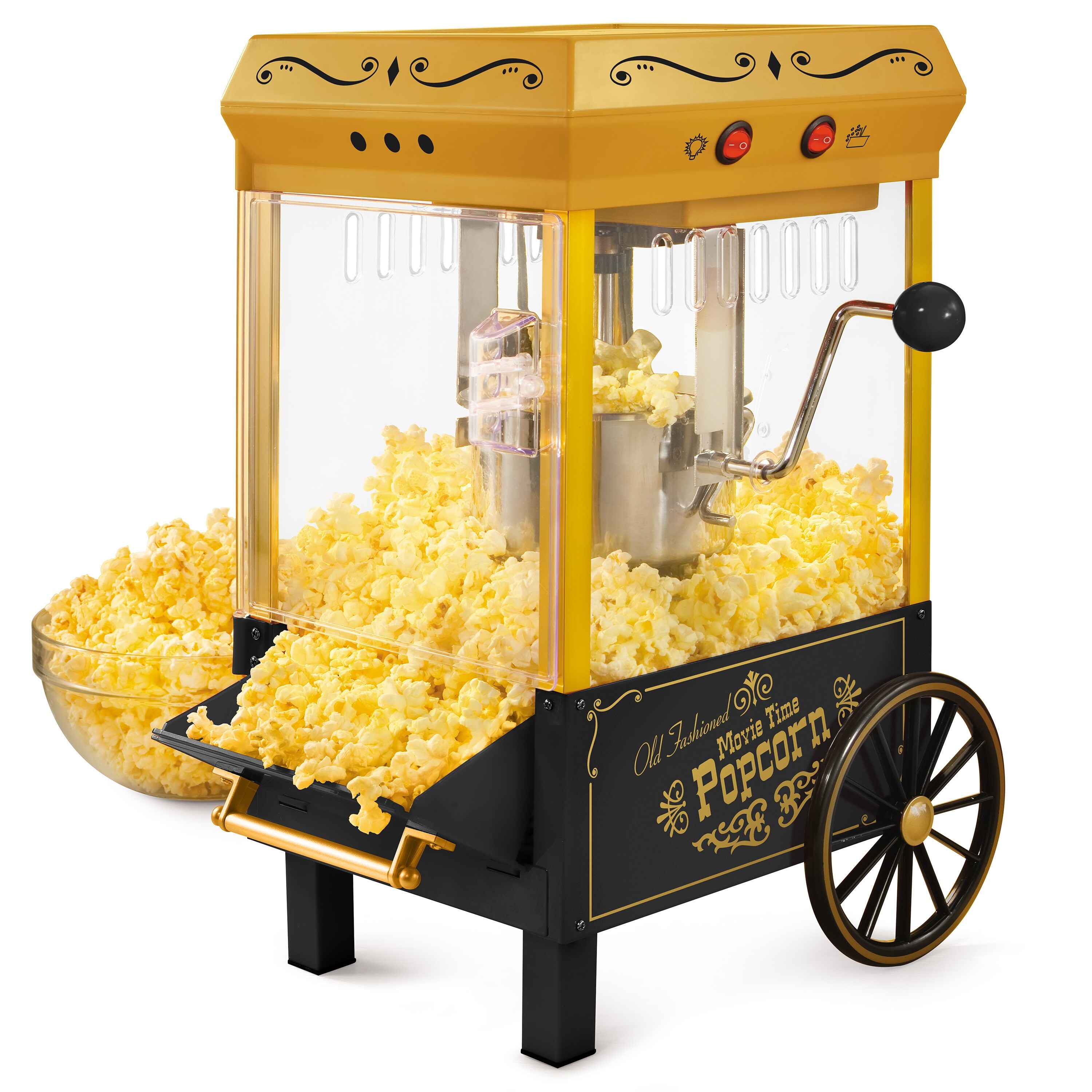 popcorn cart black