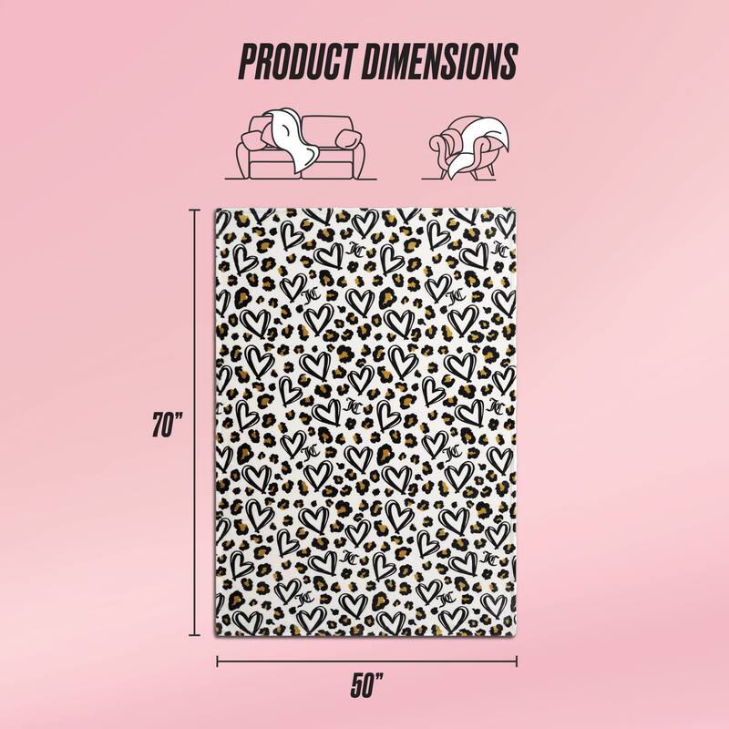 Juicy Couture Printed Plush Throw Blankets