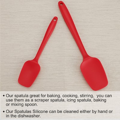 2pcs Silicone Spatula Set Heat Resistant Scraper for Cooking Baking