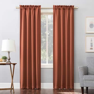 Sun Zero Hayden Energy Saving Blackout Rod Pocket 1-Piece Curtain Panel, Single Panel