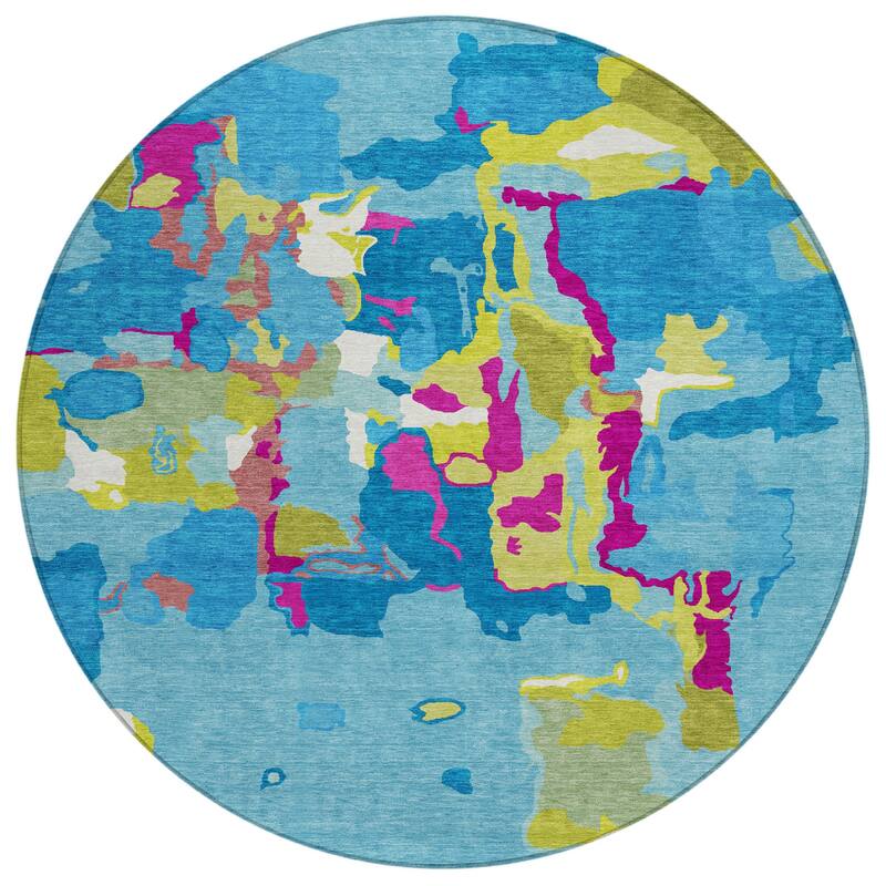 HomeRoots Abstract Transitional Rectangle Outdoor Rug