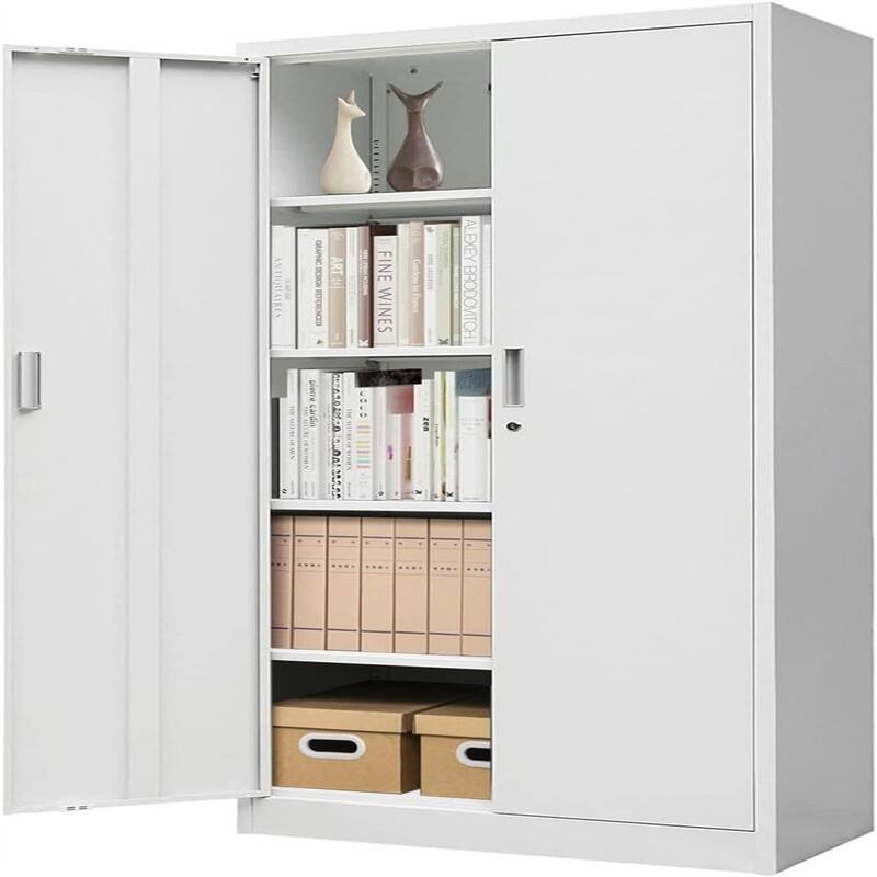 Metal Storage Cabinet - White-1