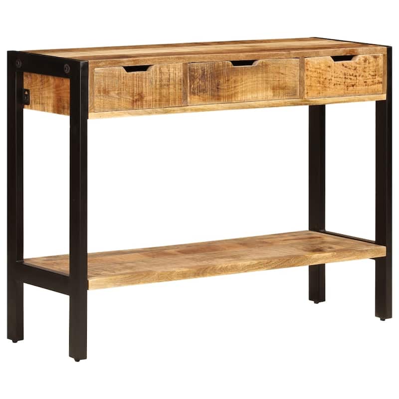 vidaXL Sideboard with 3 Drawers 43.3"x13.8"x29.5" Solid Mango Wood