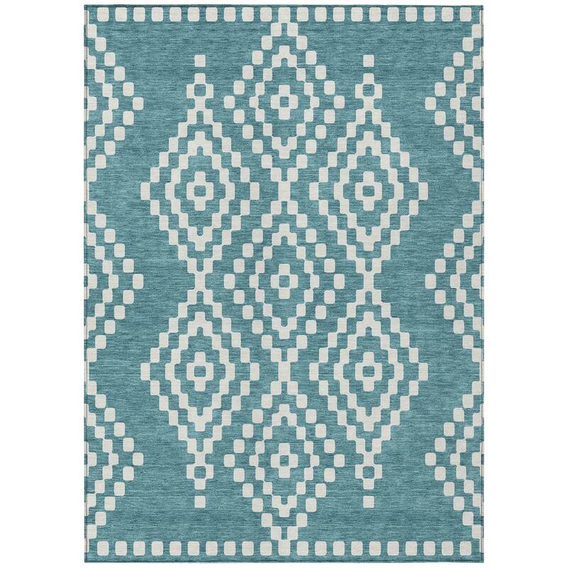 Machine Washable Indoor/ Outdoor Chantille Boho Moroccan Rug
