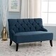 preview thumbnail 1 of 56, Nicole Polyester Blend Fabric Settee by Christopher Knight Home - 29.25"L x 43.75"W x 30.50"H Dark blue