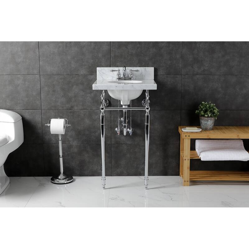 Georgian Freestanding Toilet Paper Holder - Silver